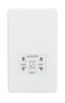 Knightsbridge Screwless 115/230V Dual Voltage Shaver Socket - Matt White