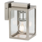 Knightsbridge 230V IP23 E27 Wall Lantern - Brushed Chrome