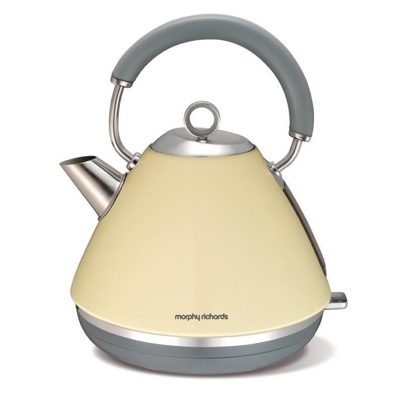 Morphy Richards Accents Pyramid Kettle & 4 Slice Toaster Set, Cream