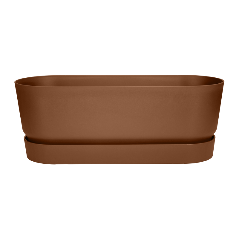 Elho Greenville Trough Long 50 - Planter - Ginger Brown - Outdoor! - L 19.82 x W 48.96 x H 17.95 cm