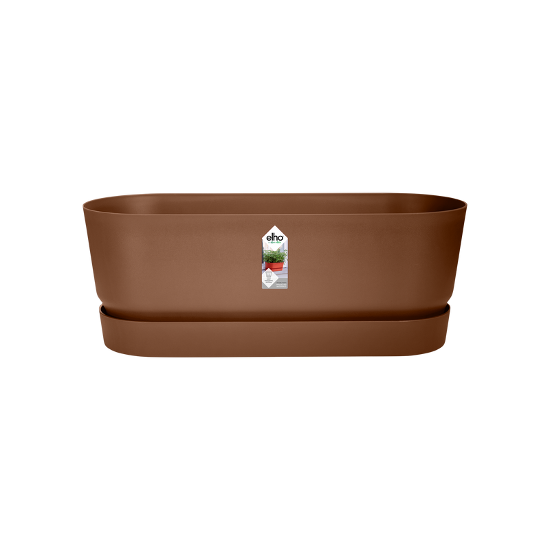 Elho Greenville Trough Long 50 - Planter - Ginger Brown - Outdoor! - L 19.82 x W 48.96 x H 17.95 cm