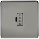 13A Screwless Black Nickel Fused Spur Connector Unit Wall Plate