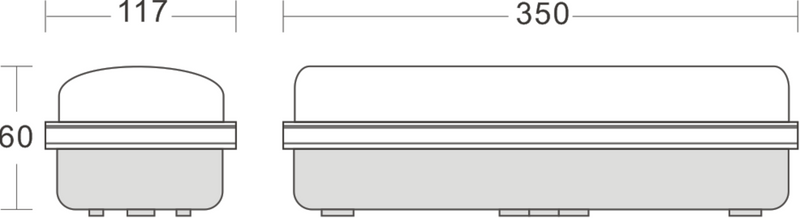 Knightsbridge 230V IP65 3W LED Emergency Bulkhead Maintained/Non- Maintained