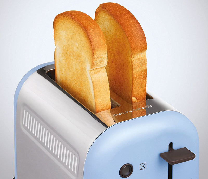 Morphy Richards Accents 2 Slice Toaster, Azure Blue