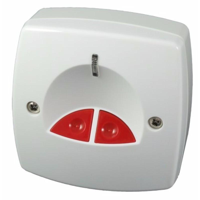 Panic Button & Key Personal Attack Hold-Up Device White Finish - Electronic Double Button