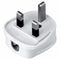 13A White Plastic Electrical Safety UK Mains 3 Pin Plug Top