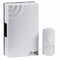 Knightsbridge 100m Range Wireless Wired Mechanical Door Bell Chime & Push White