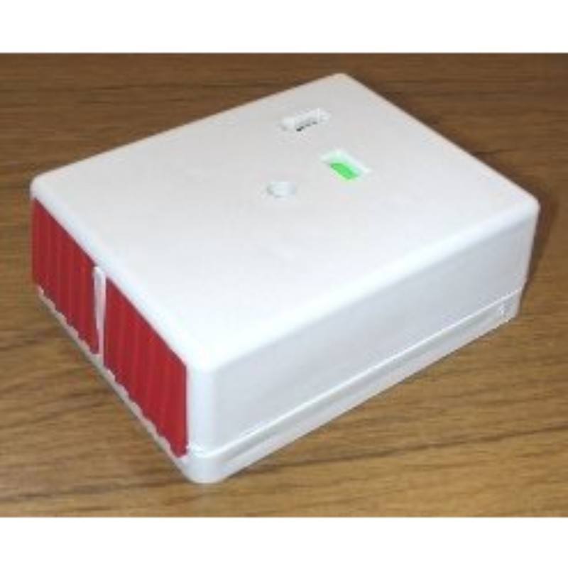 Panic Button Personal Attack Alarm Non-Latching White Plastic - Double Button