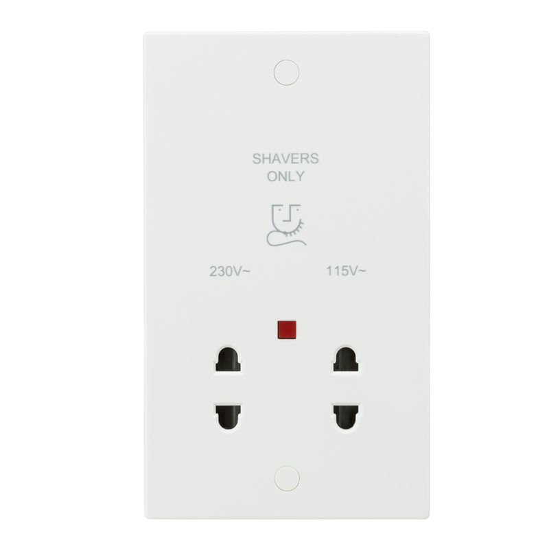 Knightsbridge 115/230V Dual Voltage Shaver Socket with Neon