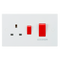 Knightsbridge 45A DP Cooker Switch and 13A Socket