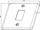 Curved edge 1G grid faceplate