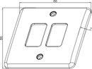 Curved edge 2G grid faceplate