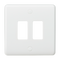 Knightsbridge Curved edge 2G grid faceplate