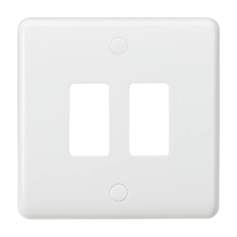 Knightsbridge Curved edge 2G grid faceplate