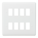 Knightsbridge Curved edge 8G grid faceplate