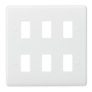 Knightsbridge Curved edge 6G grid faceplate