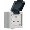 13A IP54 Outdoor Power Single UK 3 Pin Mains Unswitched Socket