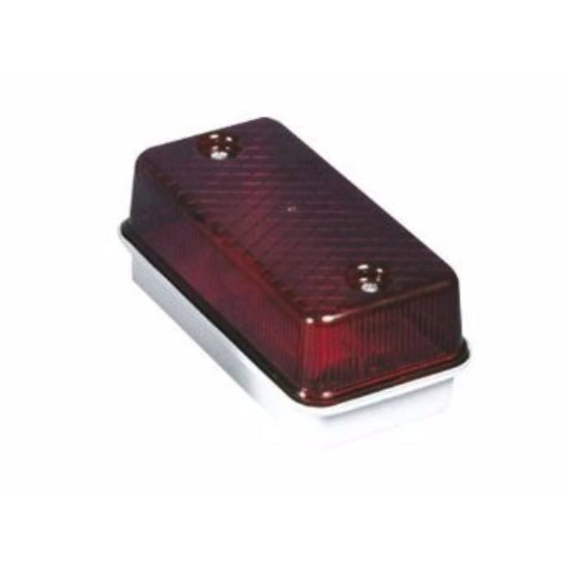 100W IP65 ES E27 Aluminium Base Bulkhead - Red Tinted Cover