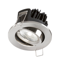 Knightsbridge IP20 7W LED 4000K Cool White Tilt Downlight with Fixed Brushed Chrome Bezel