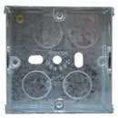 1 Gang 47mm Single Flush Recessed Galvanised Metal Back Box