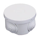 65mm IP44 Round PVC Junction Box with Knockouts - Grey