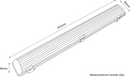 Knightsbridge 230V IP65 1x18W 2ft Single HF Non-Corrosive Fluorescent Fitting