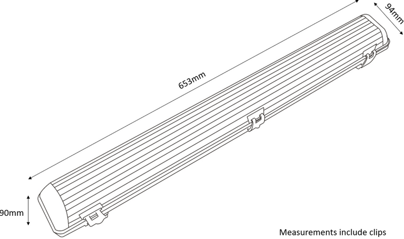 Knightsbridge 230V IP65 1x18W 2ft Single HF Non-Corrosive Fluorescent Fitting