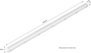 Knightsbridge 230V IP65 1x70W 6ft Single HF Non-Corrosive Fluorescent Fitting with Emergency