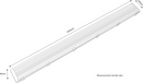 Knightsbridge 230V IP65 2x58W 5ft Twin HF Non-Corrosive Fluorescent Fitting with Emergency