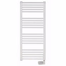 600W White Heated Towel Rail With Digital Thermostat & Boost Control