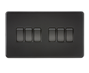 Knightsbridge Screwless 10AX 6G 2-Way Switch - Matt Black