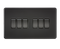 Knightsbridge Screwless 10AX 6G 2-Way Switch - Matt Black