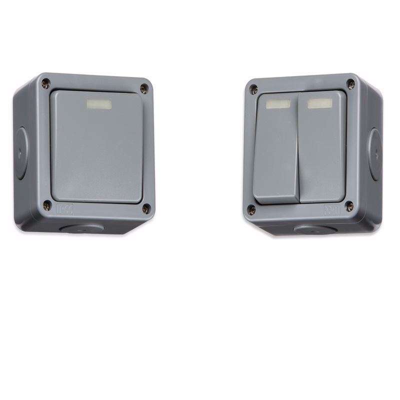 10A 1 Gang 2 Way IP66 Weatherproof Outdoor Switch