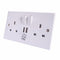 2.4A 2 way UK Power Socket With USB Charging Plate Outlet