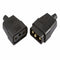 10A 3 Pin Plug In Rubber Cable Connector - Black