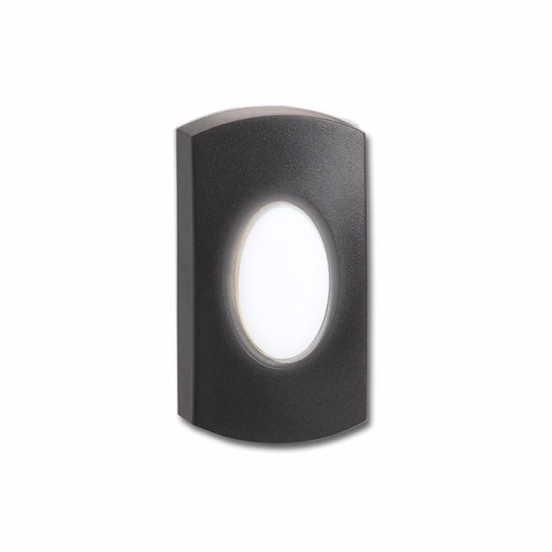 Wired Black Bell Push Doorbell Switch Transmitter Illuminated