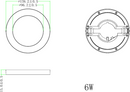 230V 6W CCT Adj Circular LED Panel- 140mm