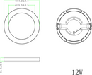 230V 12W CCT Adj Circular LED Panel- 165mm