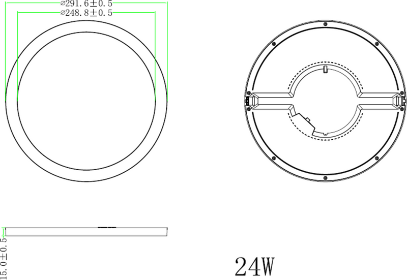 230V 24W CCT Adj Circular LED Panel- 290mm