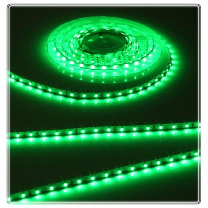 Green 12V LED IP20 Flexible Indoor Internal Rope Lighting Strip - 5 Meter