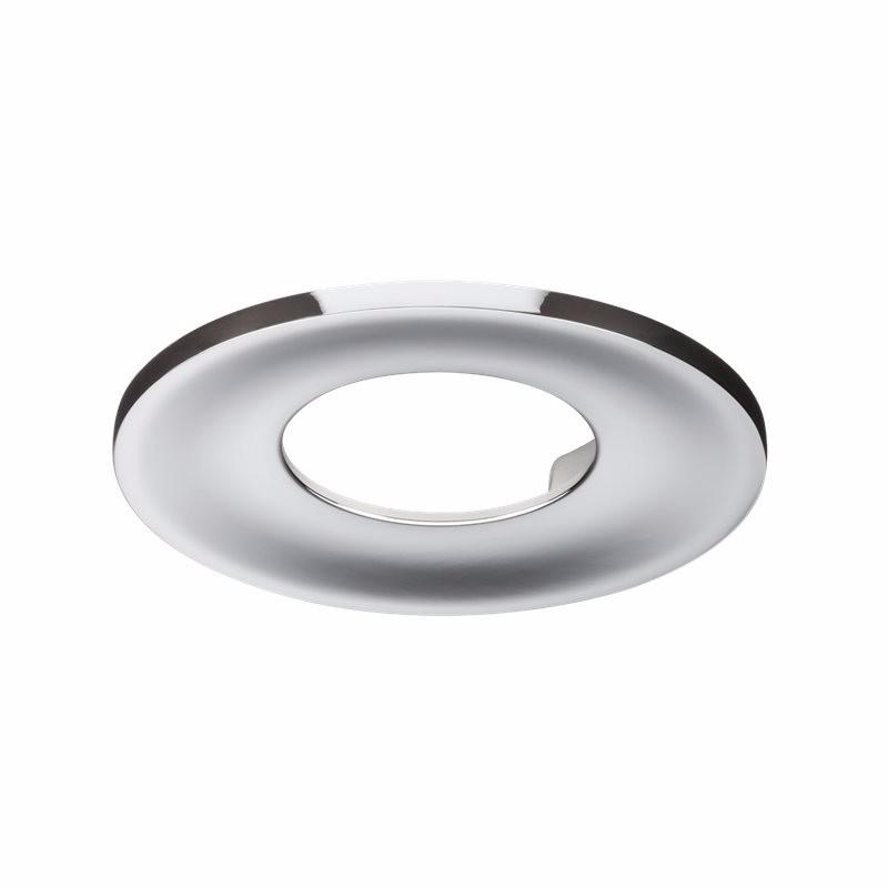 Traditional IP65 Round Fire Rated Bezels for Fixed ProKnight - Polished Chrome