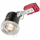 GU10 50W 230V LED Compatible IC Fire Rated Fixed Downlight - Brushed Chrome