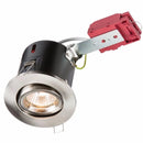 GU10 50W 230V LED Compatible IC Fire Rated Tilting Downlight - Brushed Chrome