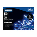 Status 50 LED Indoor/Outdoor Mains String Lights - Blue