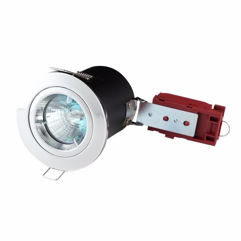 MR16 50W 12V Low Voltage 90 Minute Fire Rated Fixed Downlight - Polished Chrome