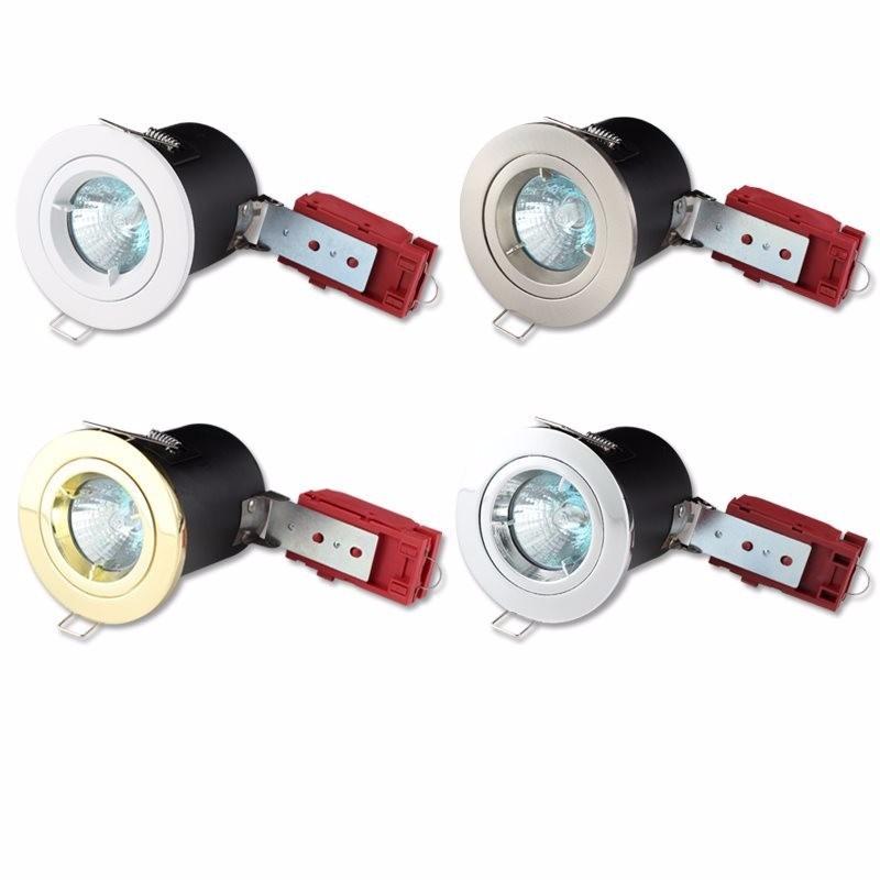 MR16 50W 12V Low Voltage 90 Minute Fire Rated Fixed Downlight - Brushed Chrome