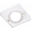 Knightsbridge 50W IP65 Decorative Square Glass Bathroom Downlight, Frosted Glass