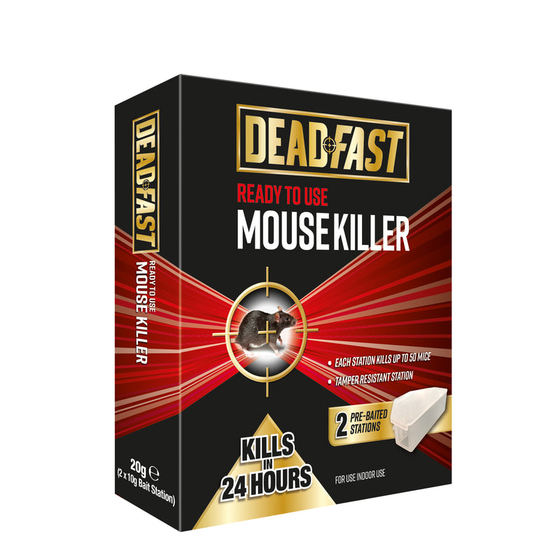Deadfast Ready to Use Mouse Killer Bait Station 2 x 10g