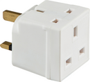 13 Amp Two Way Unfused Electrical UK Mains Plug Adaptor