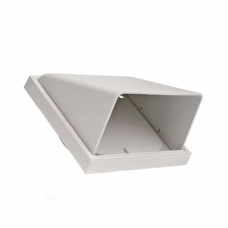 4 / 100mm Cowled Vent Extractor Ventilation Grille - White